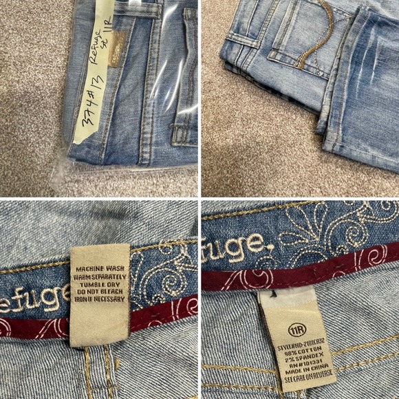 Refuge womens bootcut jeans sz 11R mid rise blue jeans retro Y2K cowgirl rodeo - Picture 11 of 12